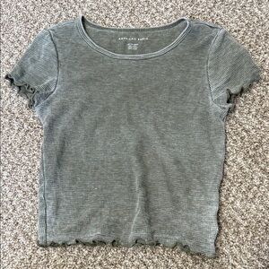 American Eagle Outfitters Gray Crop Top